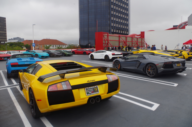 Illustration for article titled Supercars Took Over A Garage To Welcome The $1.9 Million Lamborghini Centenario